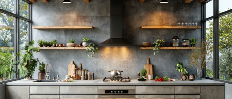 Küchenrückwand Betonoptik