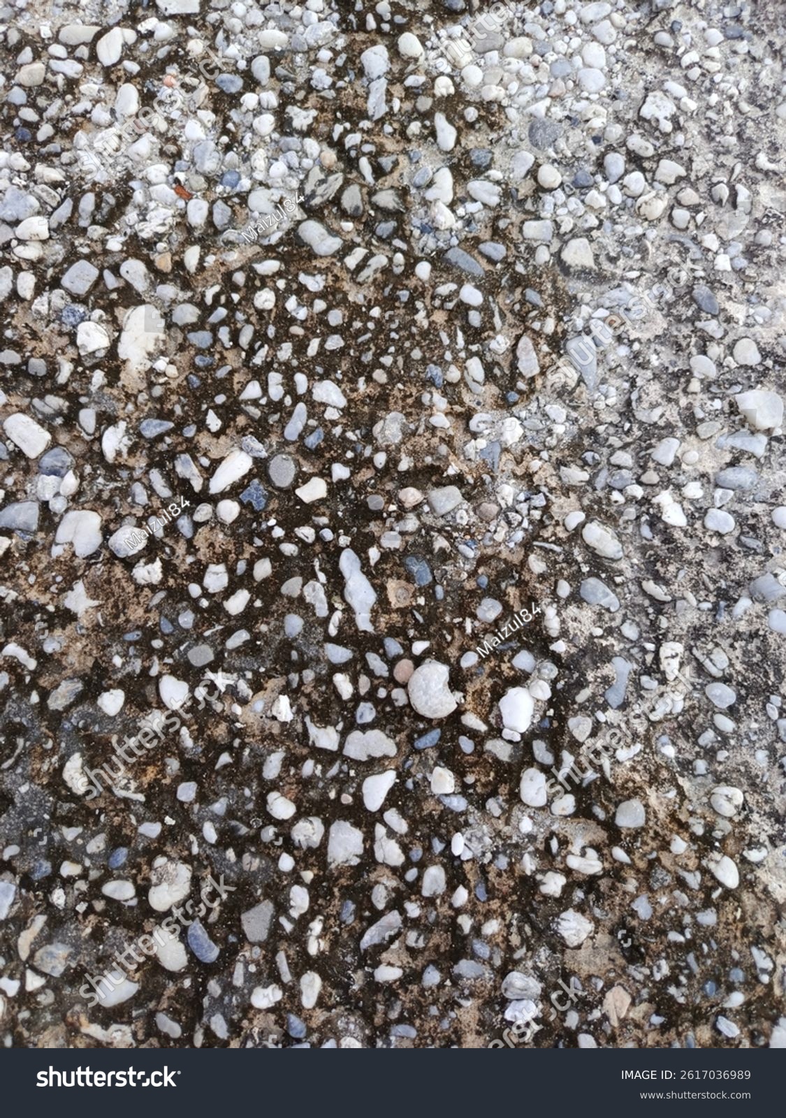 Kiesweg mit natürlicher Steinstruktur