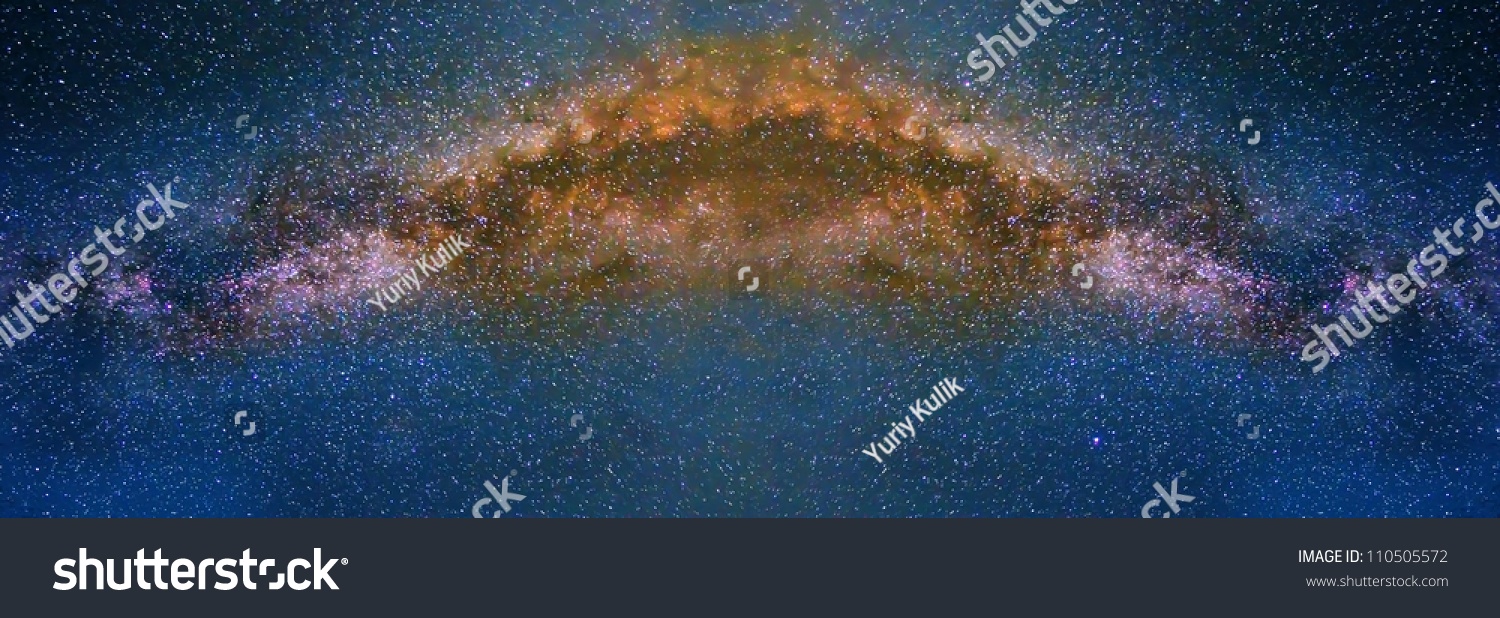 Schönes Milchstraßen-Panorama mit klarer Sternstruktur