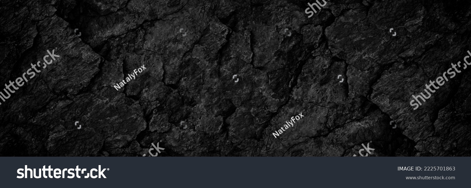 Schwarze Fels- und Gesteinsstruktur mit Rissen
