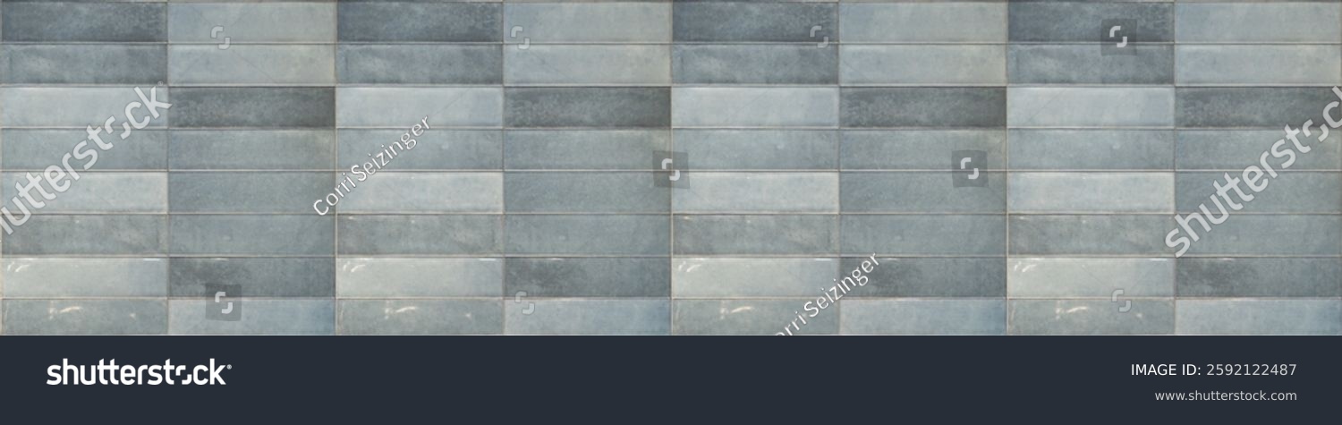 Blaue & Graue Retrofliesen Glanz