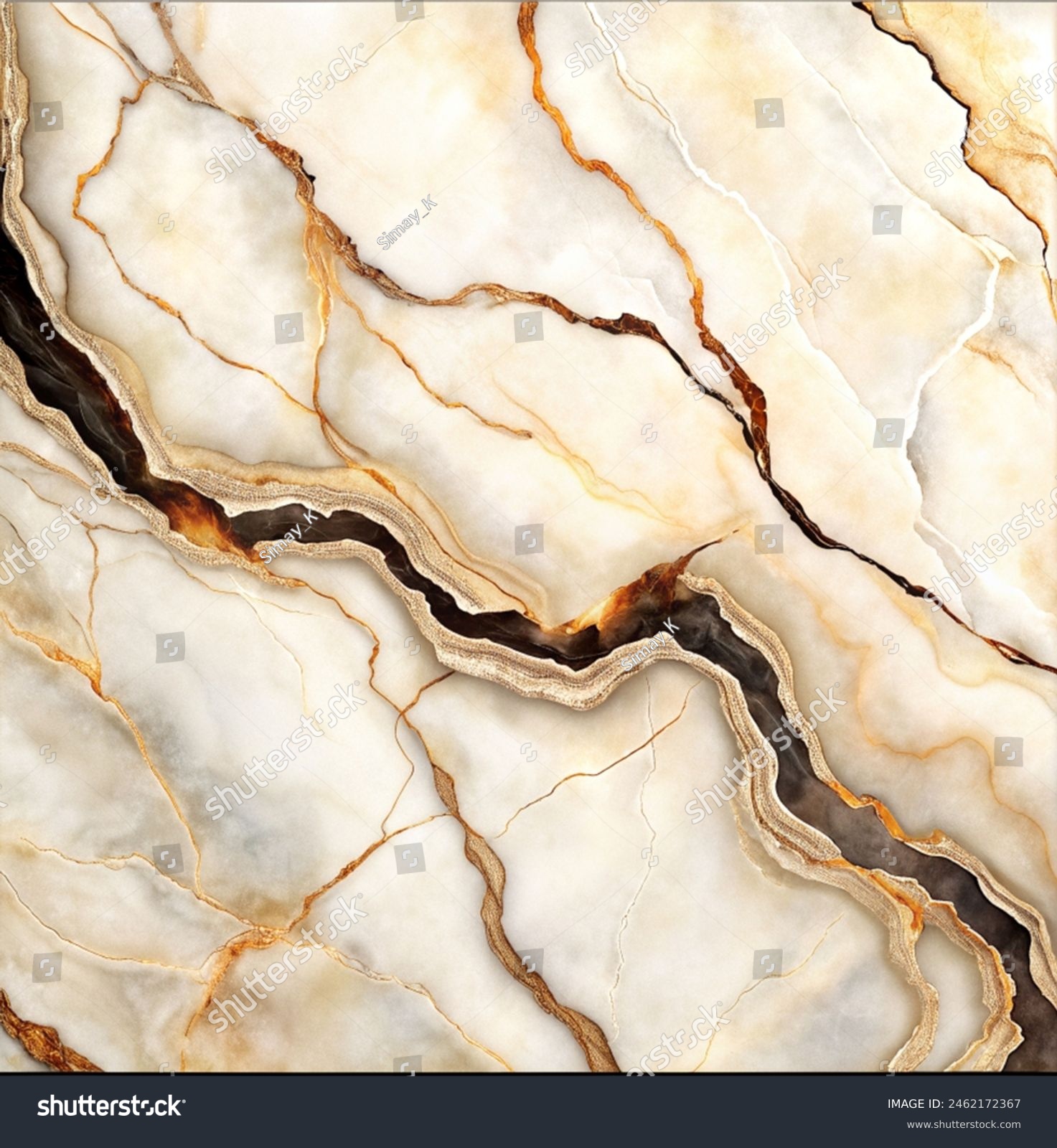 Beige-schwarzer Marmor mit natürlicher Aderung