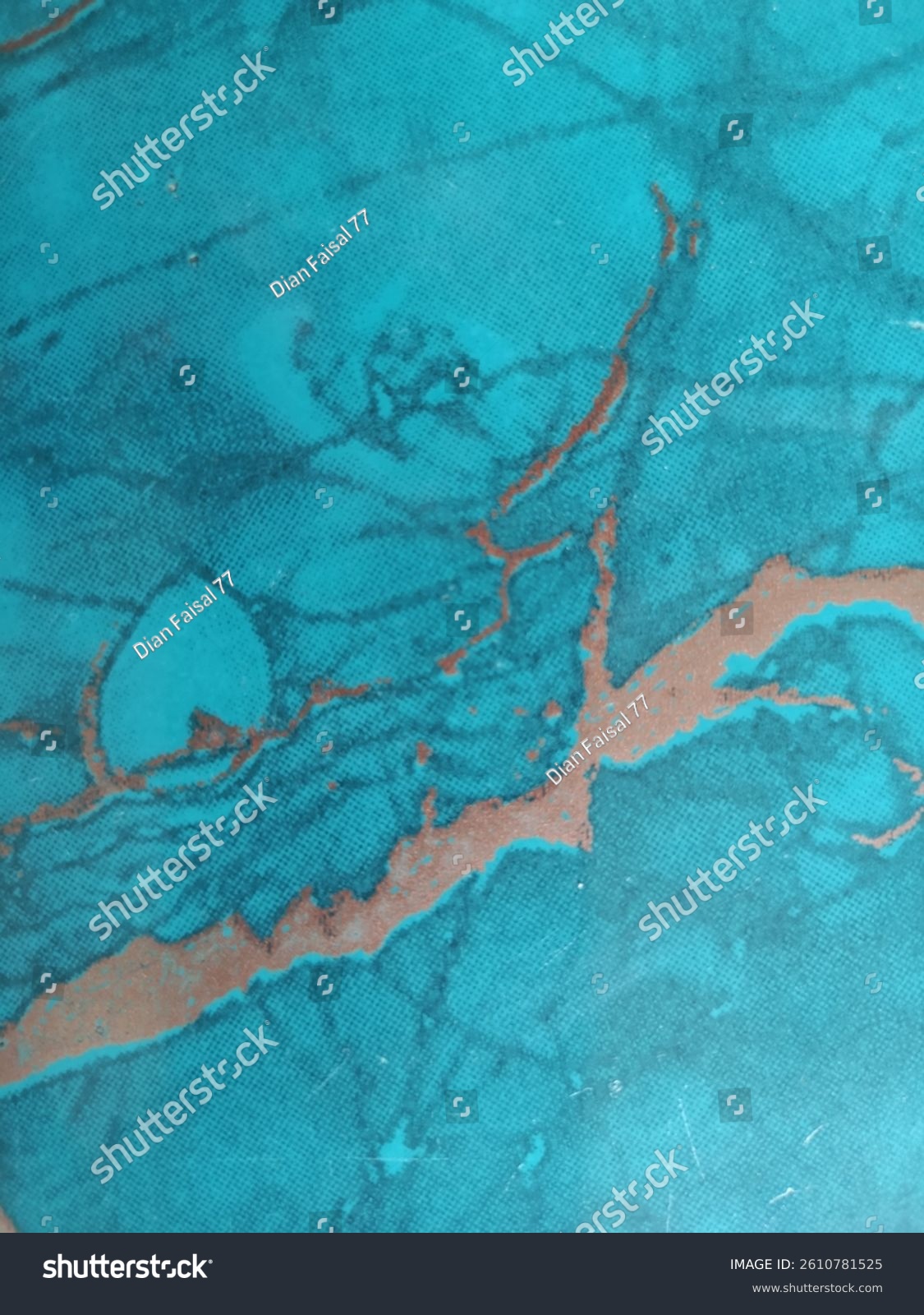 Türkise Struktur mit kupferfarbenen Adern