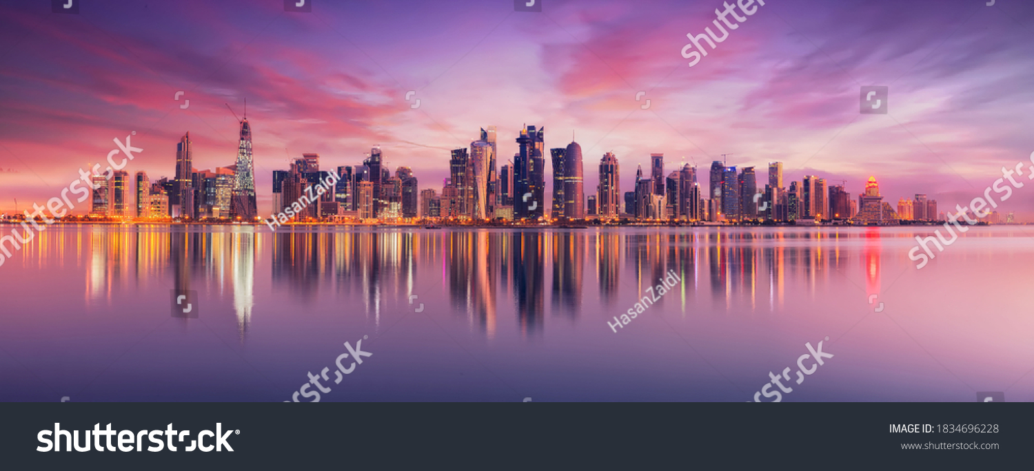 Doha Skyline Morgenröte