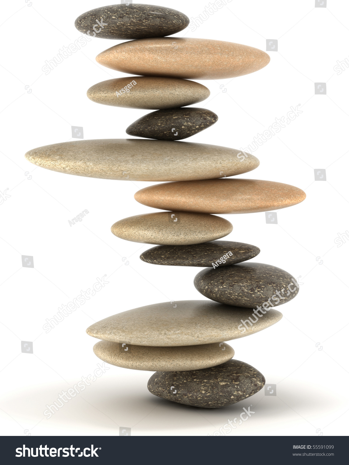 Zen Steinturm als Symbol für Gleichgewicht und Ruhe