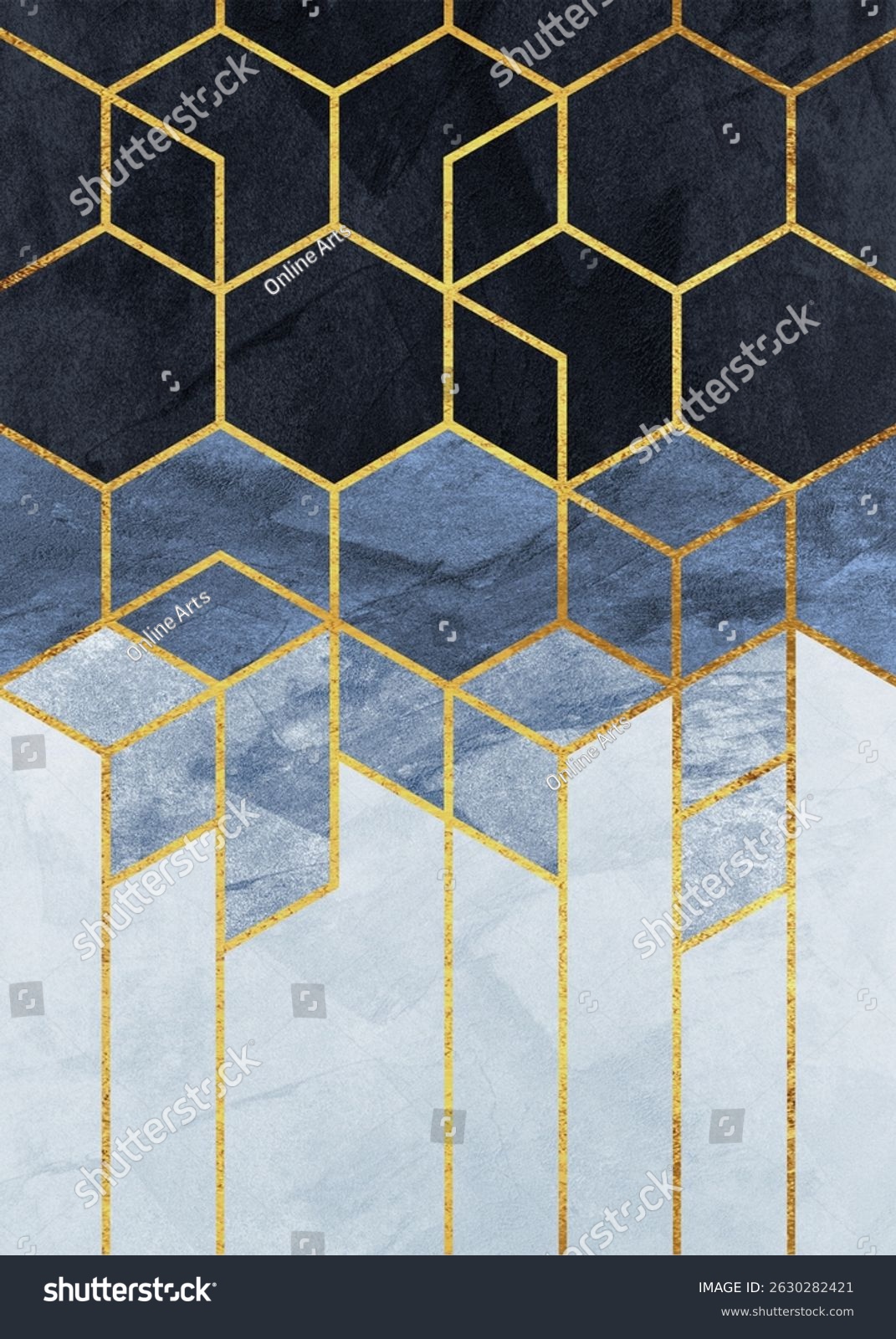 Bunte Hexagon-Geometrie – Version 1