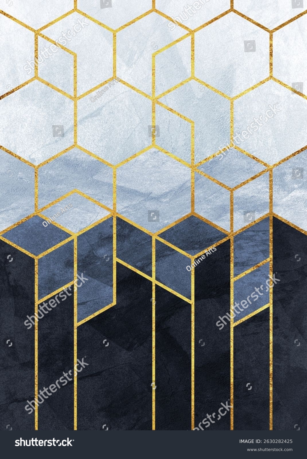 Bunte Hexagon-Geometrie – Version 2