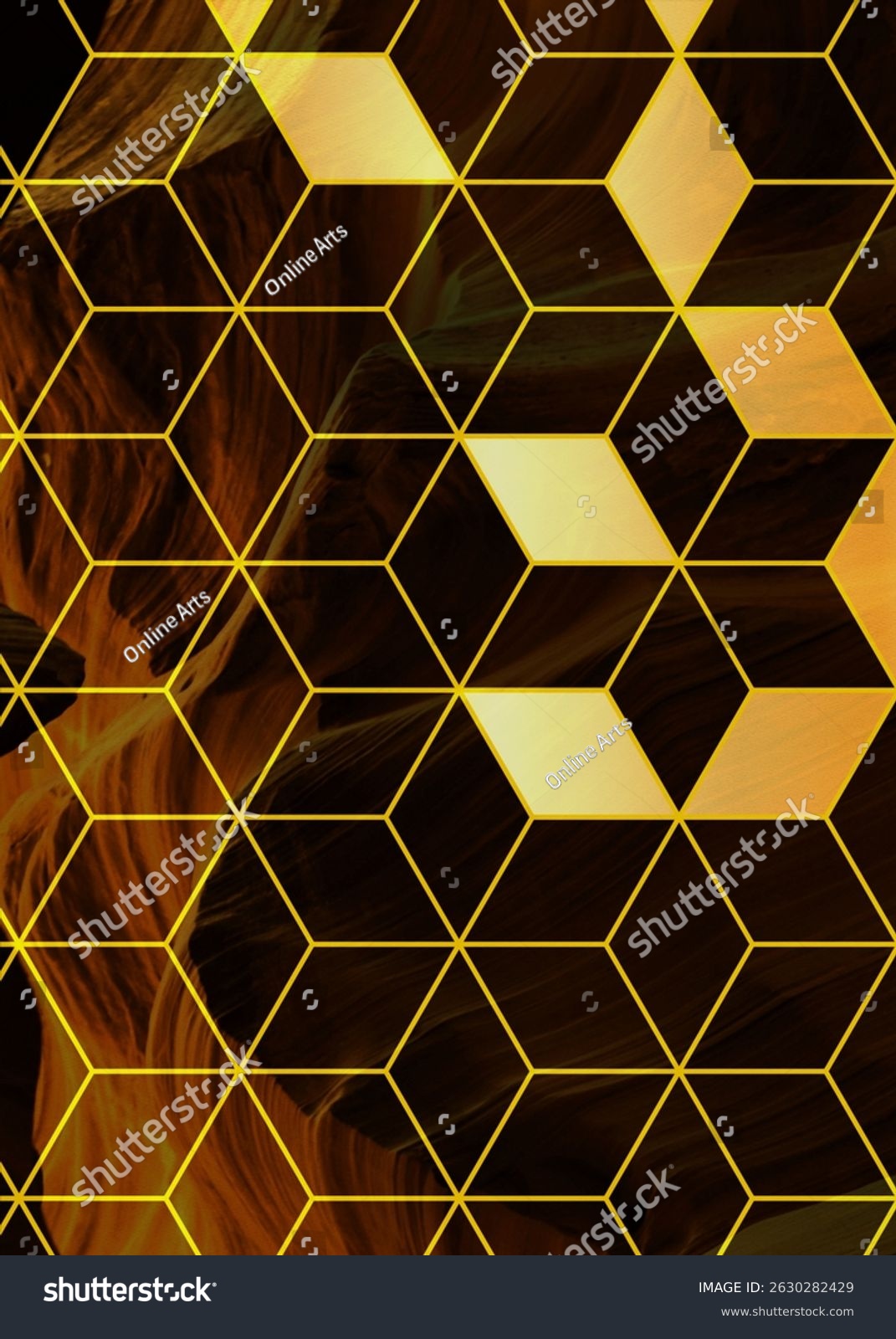 Bunte Hexagon-Geometrie – Version 3