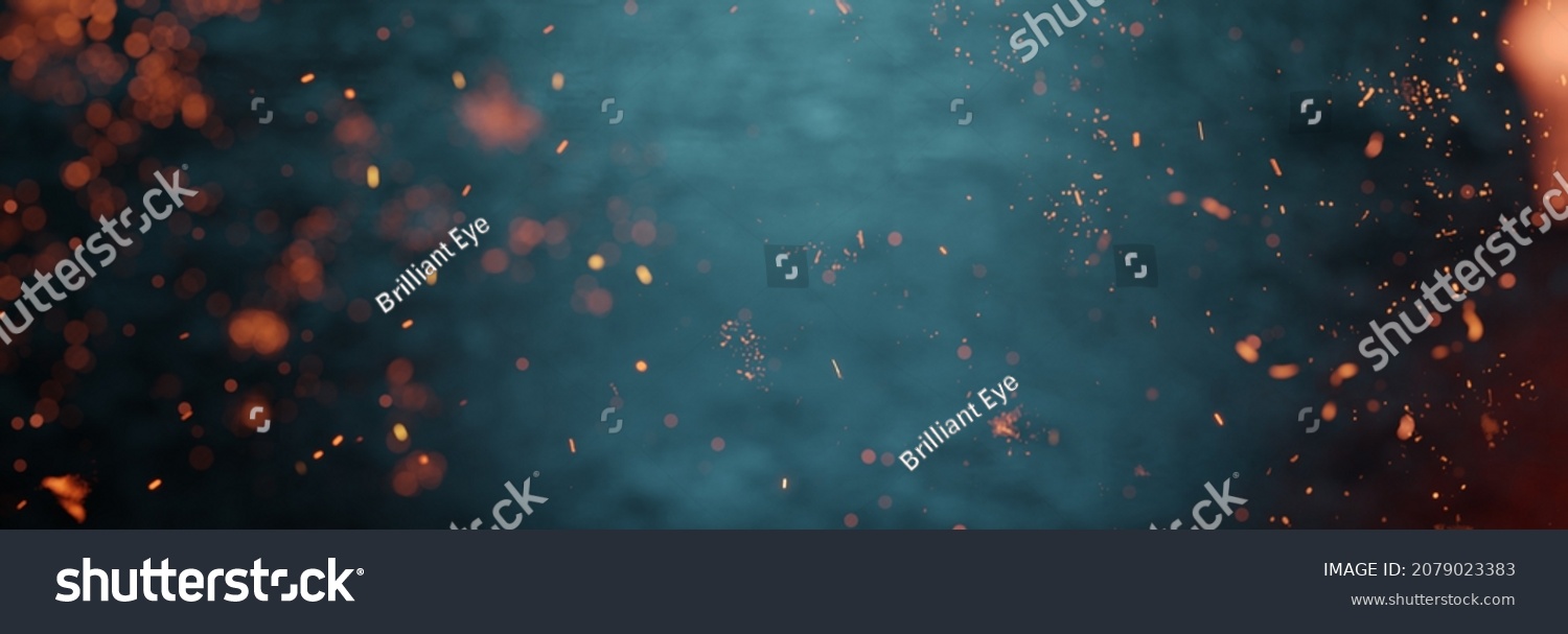 Industrieller blauer Hintergrund mit Funken