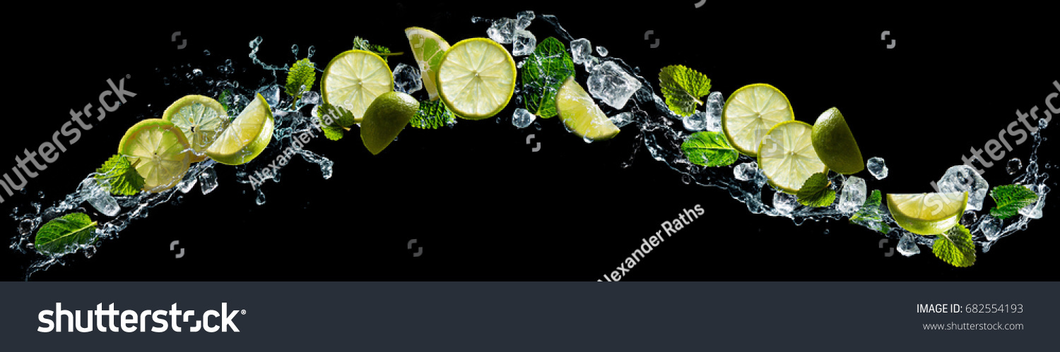 Limetten Zitronen mit Minze