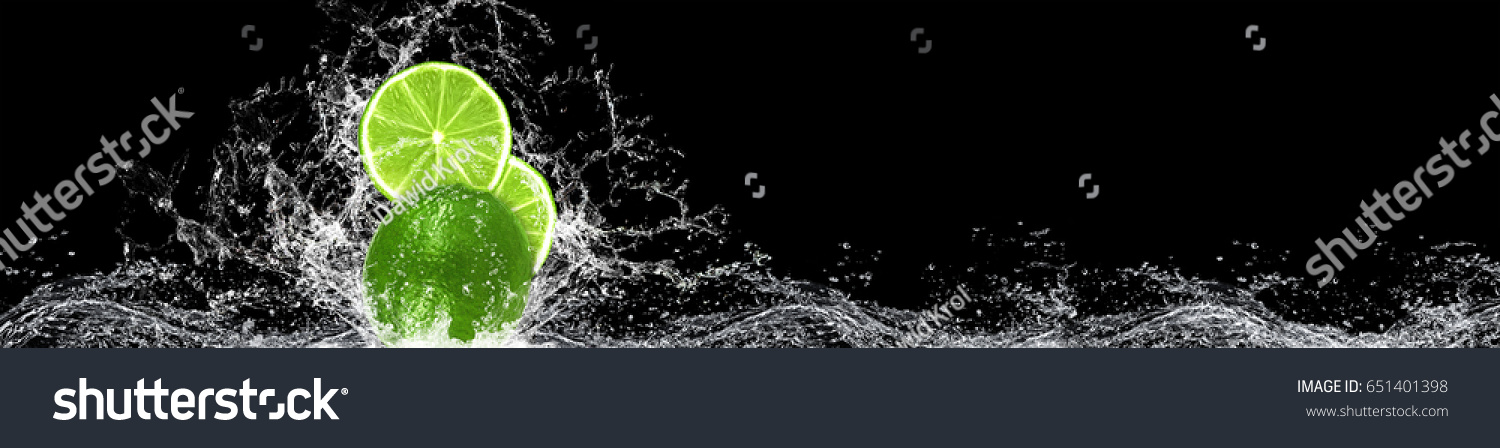 Limette Splash Schwarz