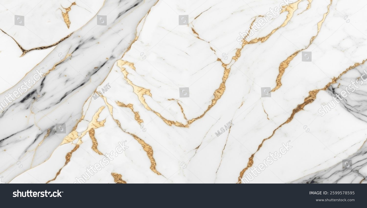 Carrara Statuario Goldadern