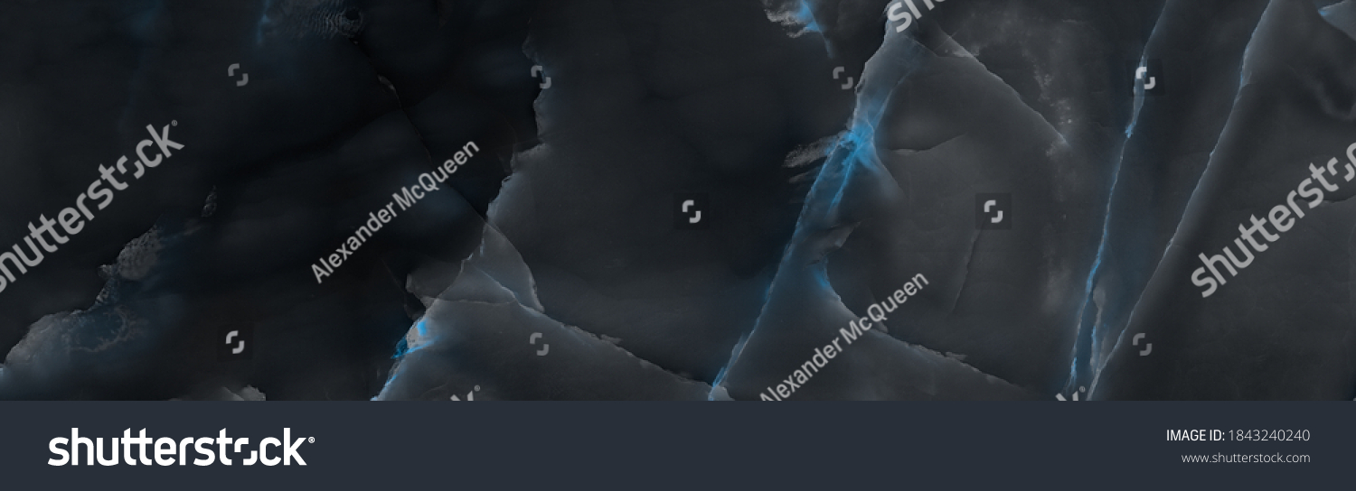 Schwarzer Marmor Blaue Adern B