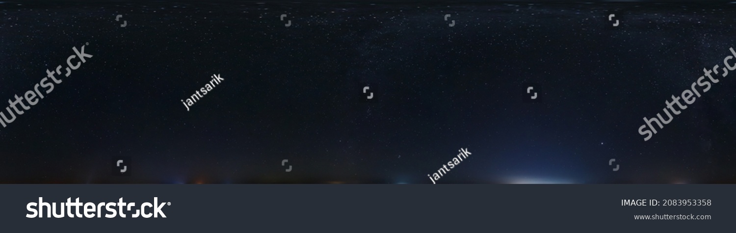 Nahtloses Nachtpanorama mit Sternenhimmel und Zenith