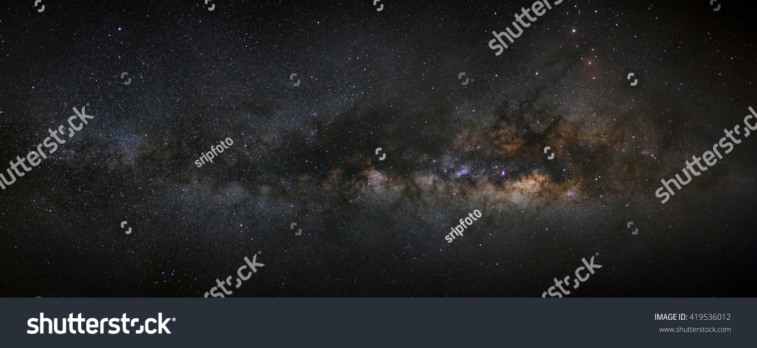 Milchstraße mit Sternen und Weltraumstaub – Langzeitaufnahme