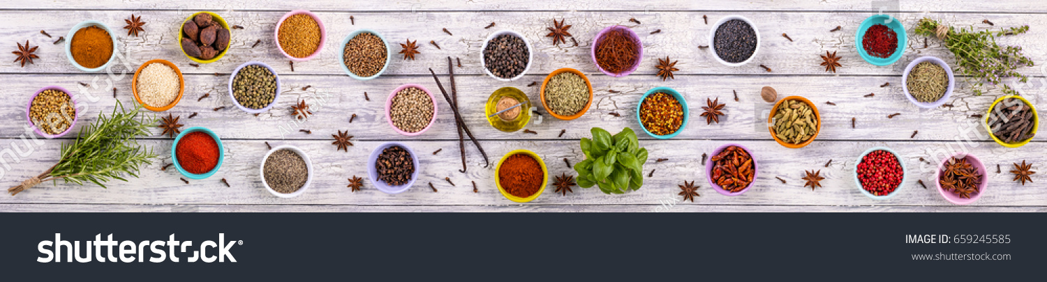 Kräuter und Gewürze Panorama