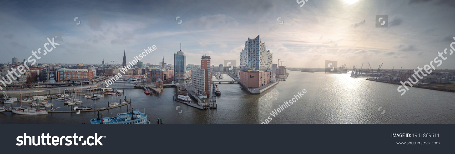 Hamburg Skyline am Morgen