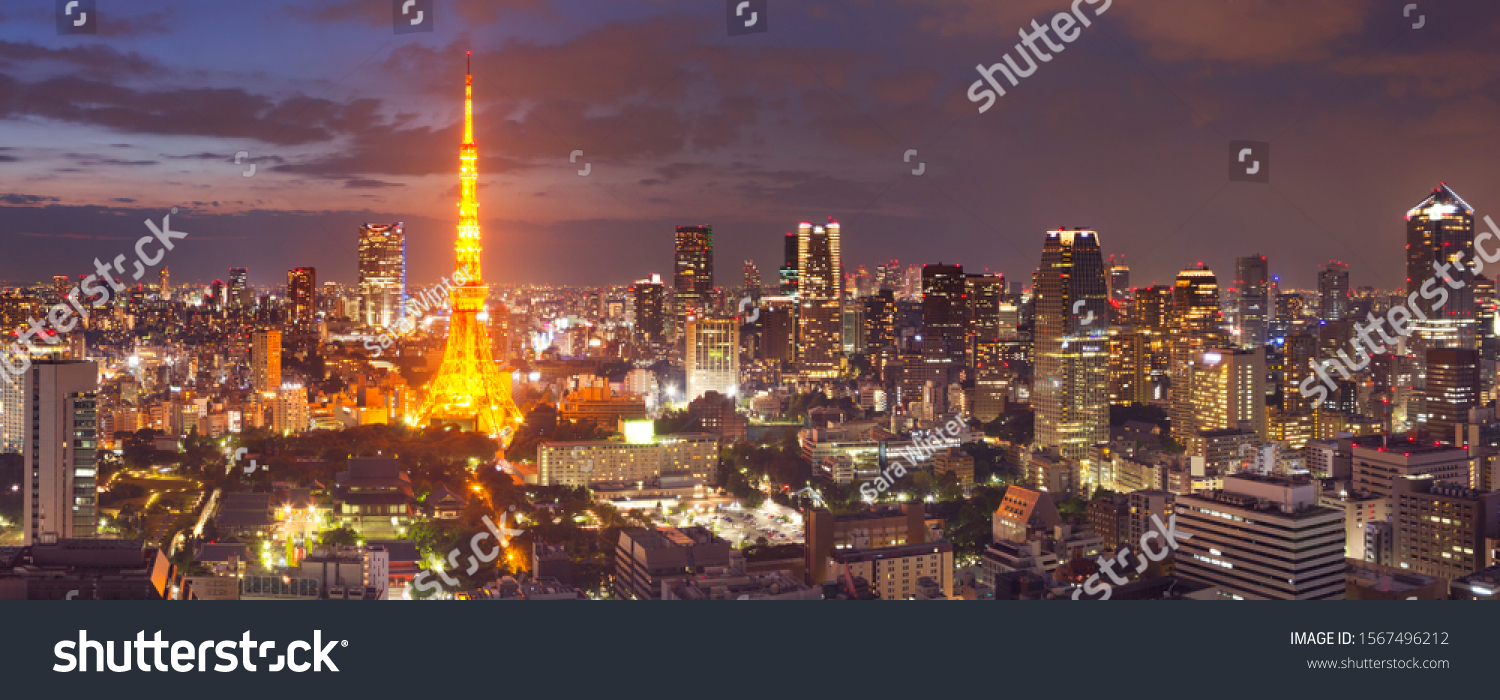 Tokyo Skyline bei Dämmerung