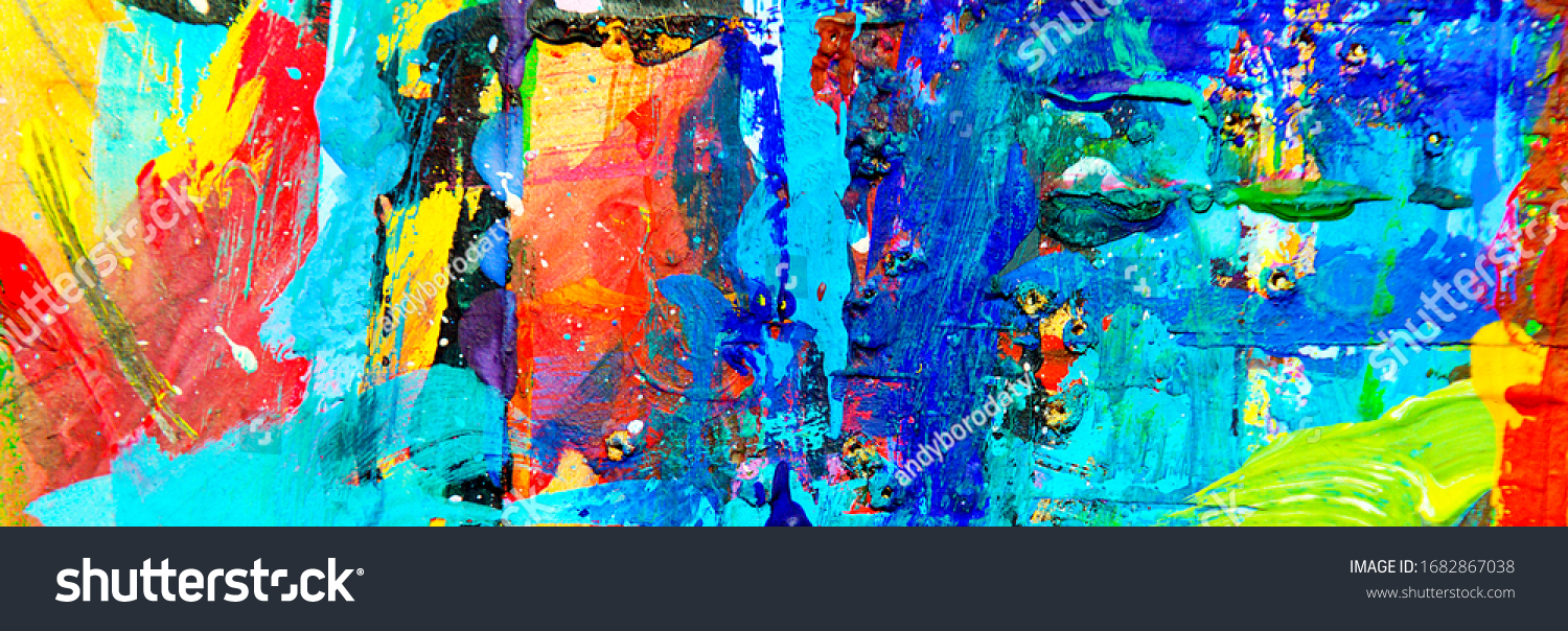 Panorama einer abstrakten Ölgemälde-Textur