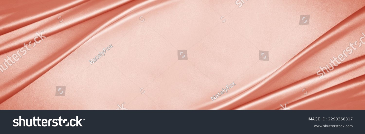 Gefalteter Satin in Pfirsich-Rosé als Luxus-Hintergrund