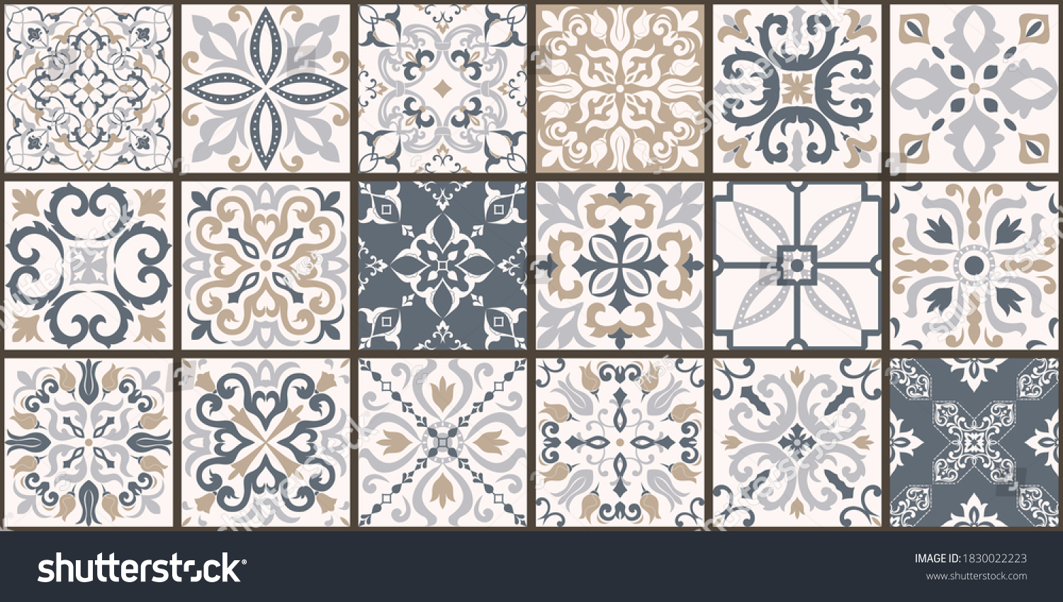 Türkische Fliesen & Patchwork Muster