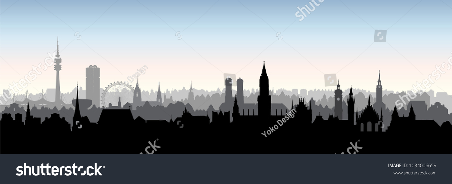München Skyline Silhouette